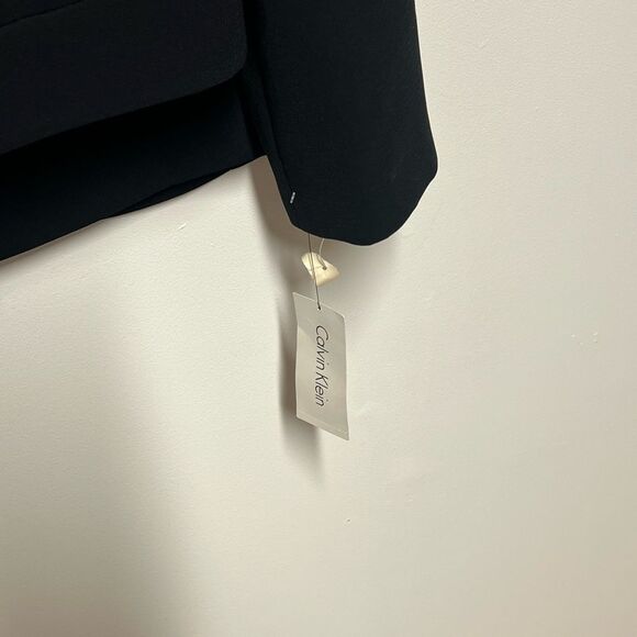 NWT Calvin Klein Womens Navy Double Breasted Cropped Skirt Suit Sz 6 - Picture 5 of 7